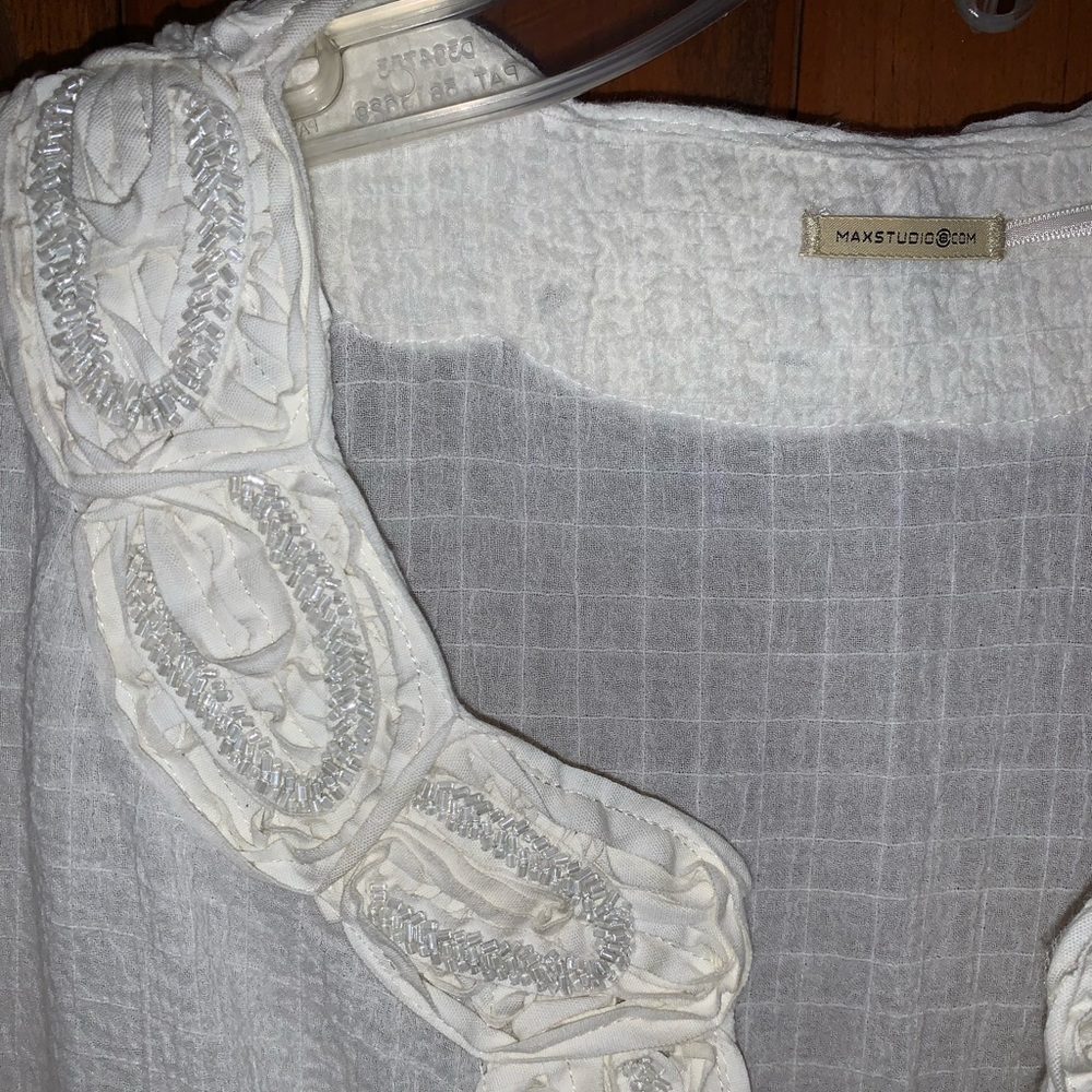 Max Studio Beaded Split-Neck Tunic - image 6